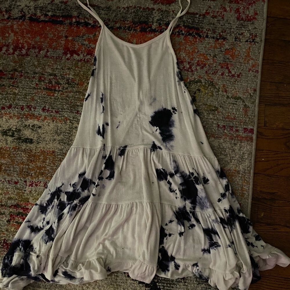 Tie dye ruffle dress